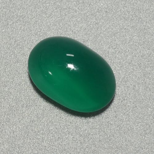 Agata Verde Pino naturale da 2.87 ct, Taglio ovale, Traslucido