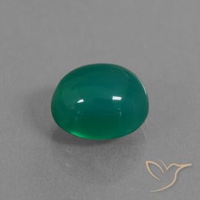 Agata Verde medio naturale da 3.34 ct, Ovale, Traslucido