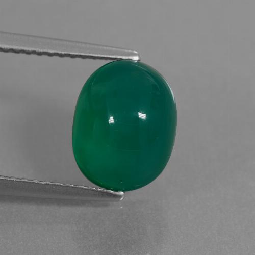 Agata Verde naturale da 3.60 ct, Taglio ovale, Traslucido