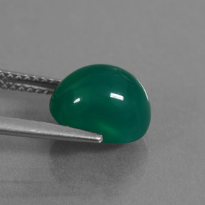 Agata Verde naturale da 3.60 ct, Taglio ovale, Traslucido