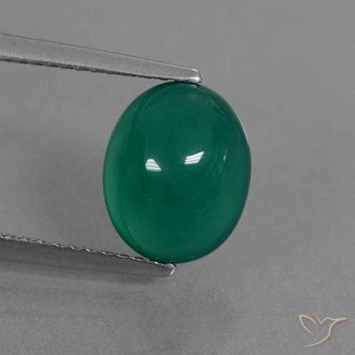 3.12ct Naturale Verde Agata, Ovale, Traslucido
