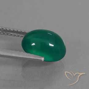 Agata Verde naturale da 3.12 ct, Ovale, Traslucido