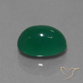 Agata Verde medio naturale da 4.26 ct, Ovale, Traslucido