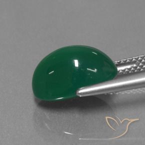 Agata Verde medio naturale da 4.26 ct, Ovale, Traslucido