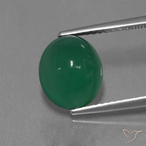3.33ct Naturale Verde giallastro Agata, Ovale, Traslucido