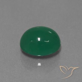 Agata Verde giallastro naturale da 3.33 ct, Ovale, Traslucido