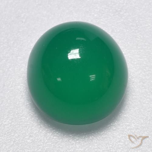 Agata Verde medio naturale da 3.32 ct, Taglio ovale, Traslucido