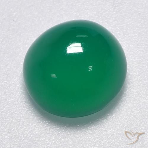 Agata Verde medio naturale da 3.32 ct, Taglio ovale, Traslucido