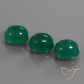 Gemme di Agata Verde medio naturale da 10.68 ct, Ovale, Traslucido