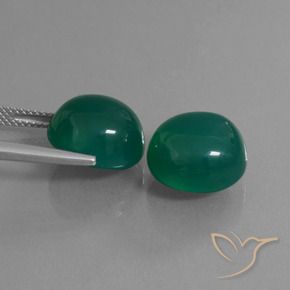 Gemme di Agata Verde naturale da 16.35 ct, Ovale, Traslucido