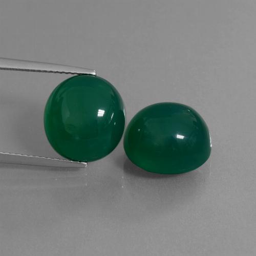 Agata naturale verde da 15,65 ct, taglio ovale, traslucido