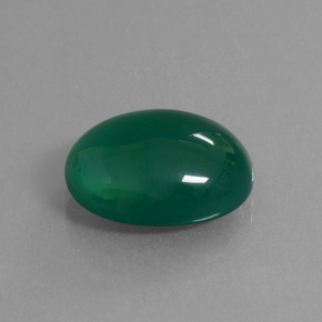 Agata naturale verde da 7,02 ct, taglio ovale, traslucido