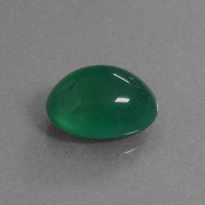 Agata naturale verde da 5,72 ct, taglio ovale, traslucido