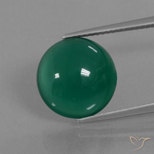 7.52ct Naturale Verde medio Agata, Ovale, Traslucido
