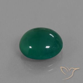 Agata Verde medio naturale da 7.52 ct, Ovale, Traslucido