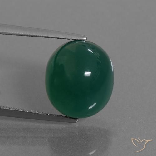 8.19ct Naturale Verde Agata, Ovale, Traslucido