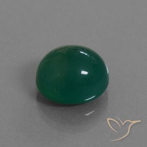 Agata Verde naturale da 8.19 ct, Ovale, Traslucido