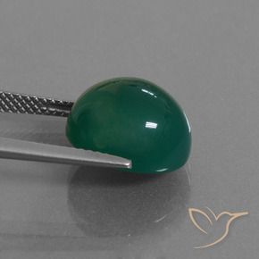Agata Verde naturale da 8.19 ct, Ovale, Traslucido