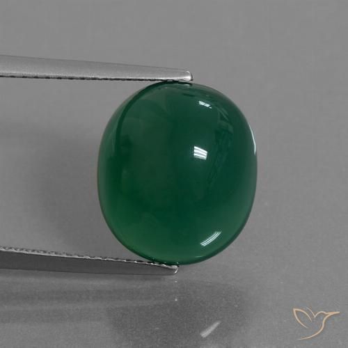 8.75ct Naturale Verde scuro medio Agata, Ovale, Traslucido