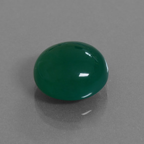 Agata naturale verde da 8,77 ct, taglio ovale, traslucido