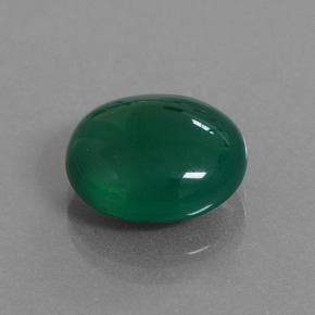Agata naturale verde da 8,32 ct, taglio ovale, traslucido