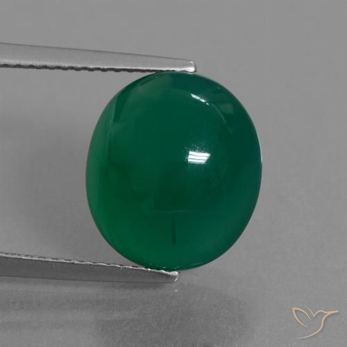7.27ct Naturale Verde Agata, Ovale, Traslucido