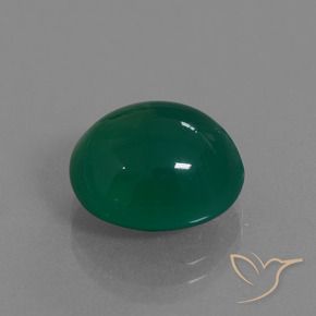 Agata Verde naturale da 7.27 ct, Ovale, Traslucido