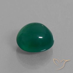 Agata Verde medio naturale da 9.19 ct, Ovale, Traslucido