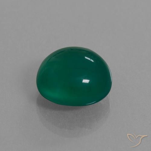 Agata Verde naturale da 8.09 ct, Ovale, Traslucido