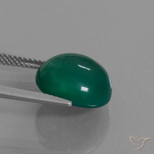 Agata Verde naturale da 8.09 ct, Ovale, Traslucido