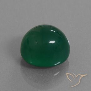 Agata Verde giallastro naturale da 8.78 ct, Ovale, Traslucido
