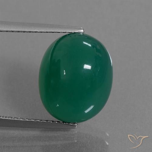 8.50ct Naturale Verde Agata, Ovale, Traslucido