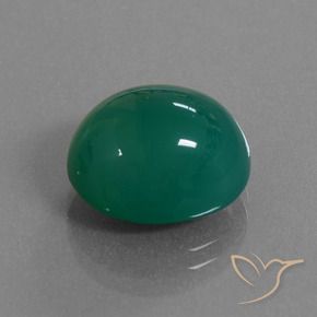 Agata Verde naturale da 8.50 ct, Ovale, Traslucido