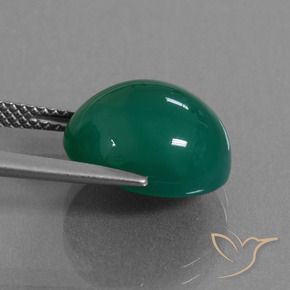 Agata Verde naturale da 8.50 ct, Ovale, Traslucido
