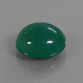 Agata naturale verde da 8,22 ct, taglio ovale, traslucido