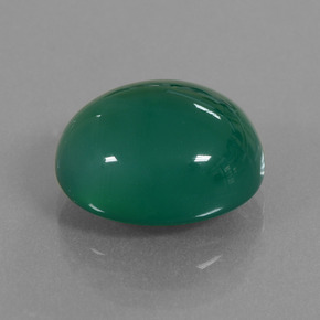 Agata naturale verde da 10,07 ct, taglio ovale, traslucido