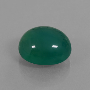Agata naturale verde da 10,07 ct, taglio ovale, traslucido