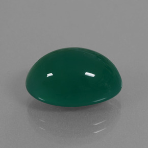 Agata naturale verde da 10,63 ct, taglio ovale, traslucido