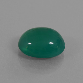 Agata naturale verde da 6,88 ct, taglio ovale, traslucido