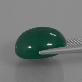 Agata Verde naturale da 13.14 ct, Taglio ovale, Traslucido
