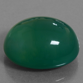 Agata naturale verde da 35,01 ct, taglio ovale, traslucido