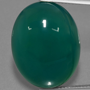 Agata naturale verde da 23,14 ct, taglio ovale, traslucido