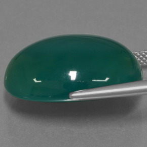 Agata naturale verde da 23,14 ct, taglio ovale, traslucido