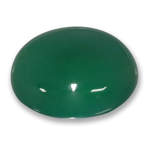 Agata Verde giallastro naturale da 73.25 ct, Taglio ovale, Traslucido