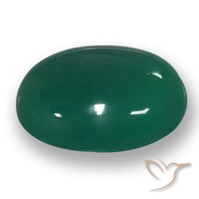 Agata Verde naturale da 53.13 ct, Ovale, Traslucido