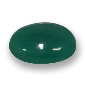 Agata naturale verde da 37,57 ct, taglio ovale, traslucido