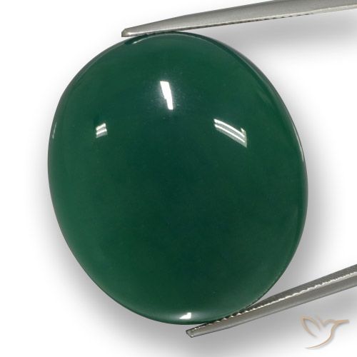 66.48ct Naturale Verde medio Agata, Ovale, Traslucido