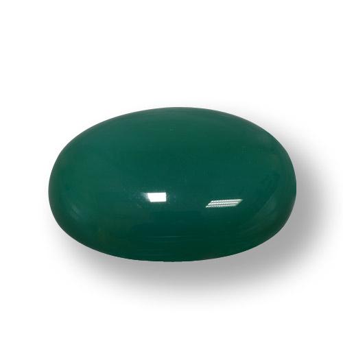 Agata naturale verde da 78,98 ct, taglio ovale, traslucido