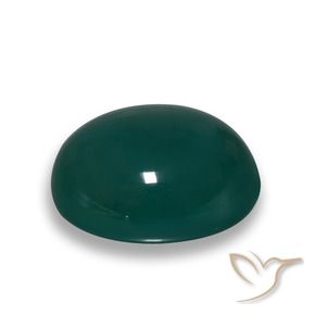 Agata Verde scuro naturale da 67.56 ct, Ovale, Traslucido
