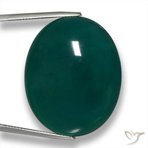 63.79ct Naturale Verde freddo Agata, Ovale, Traslucido
